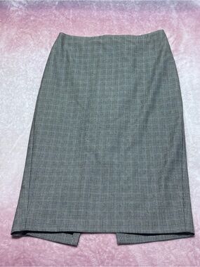 Express Gray Plaid Pencil Skirt